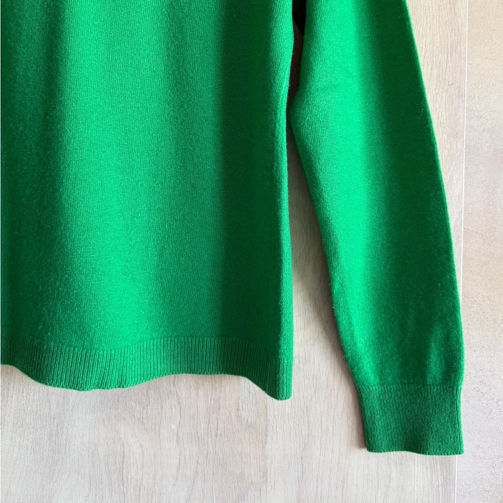 Vintage Ballantyne Cashmere Sweater Emerald Green Scotland Quiet Luxury Women S - Picture 2 of 11